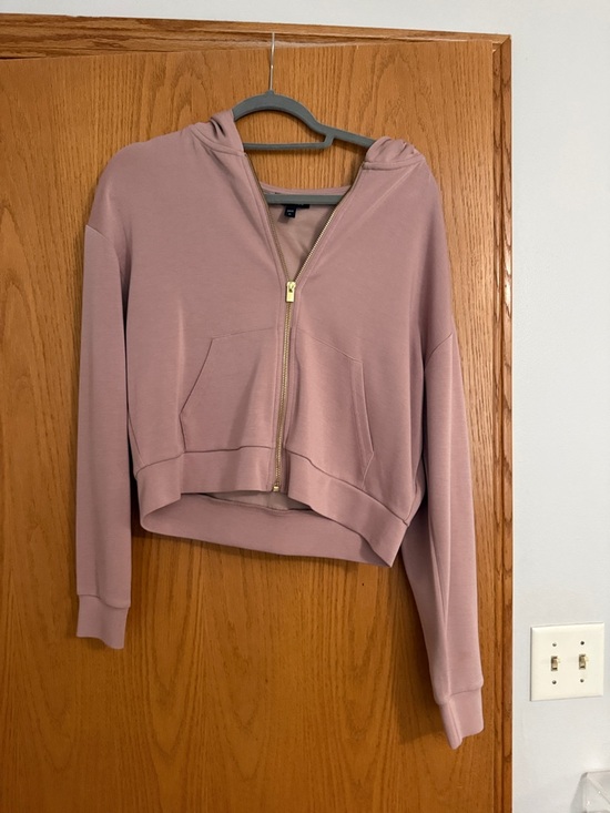 Express Tops - Women's Mauve Zip Hoodie - Express
